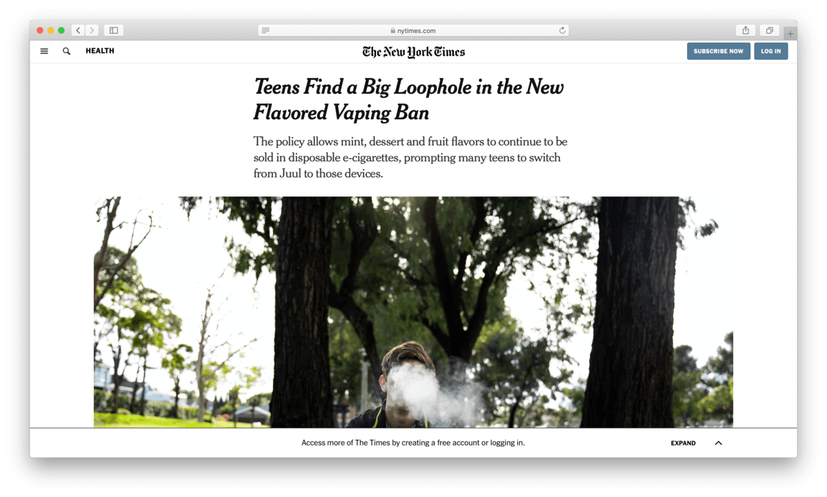 纽约时报》--烟味--一次性用品--图片